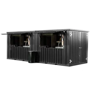 BAR CONTENEDOR PLEGABLE 8×2 METROS NEGRO RAL 9005