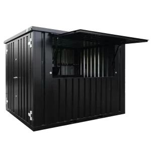 BAR CONTENEDOR PLEGABLE 3×2 METROS NEGRO RAL 9005