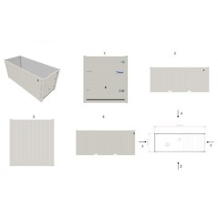 Contenedor De Almacenamiento De 20 Pies Con Apertura De Puerta Seccional De Garaje - Imagen 4
